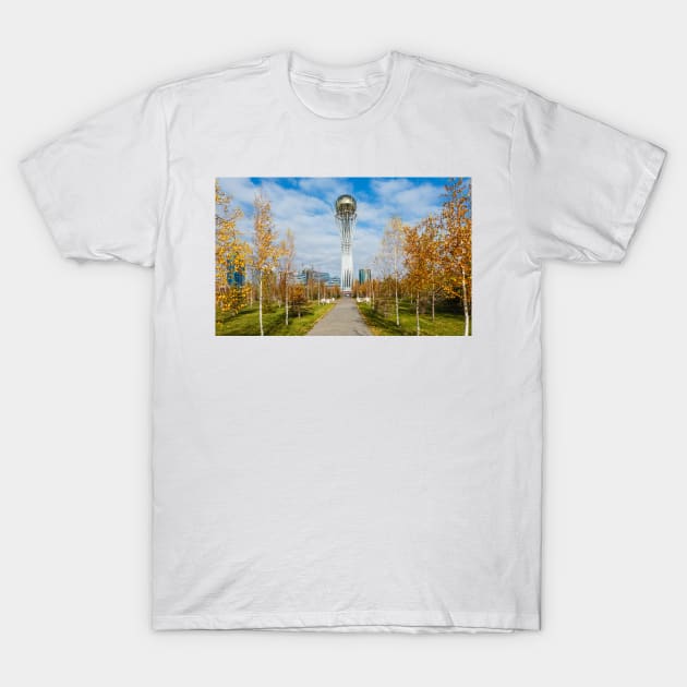 Nur Sultan Bayterek Tower T-Shirt by GrahamPrentice